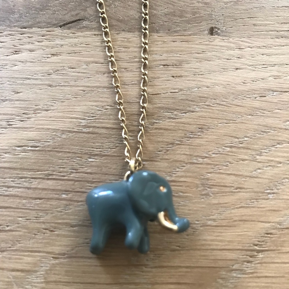 JCrew elephant charm necklace
